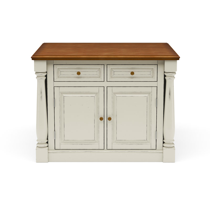 August Grove® Larchwood Wood Kitchen Island & Reviews Wayfair Canada